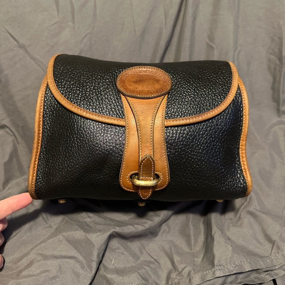Dooney & Bourke Black and Tan Crossbody or Shoulder Bag